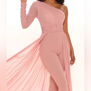 Mesh Jumpsuit - Mauve